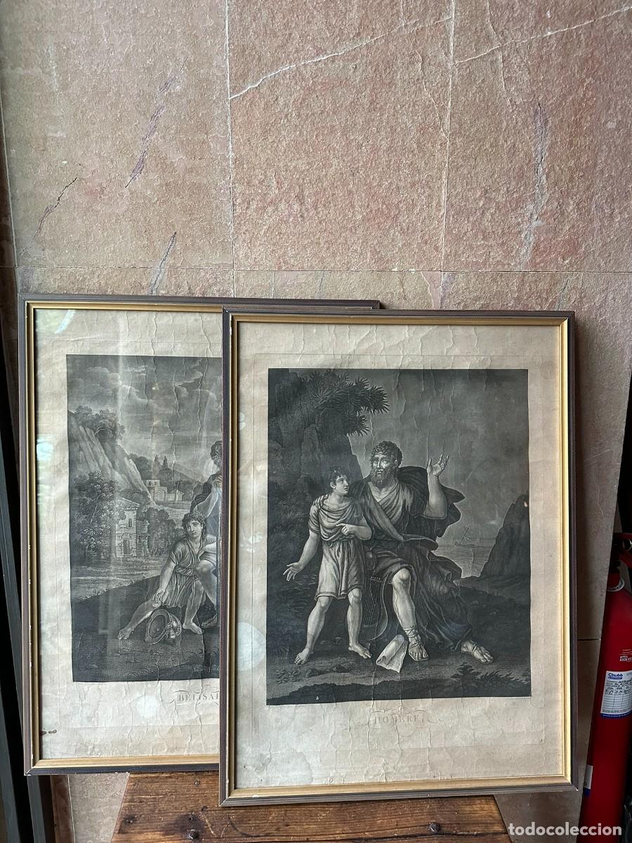Arte: PAREJA DE GRABADOS DE FINALES DEL S. XVIII - PRINCIPIOS DEL S.XIX