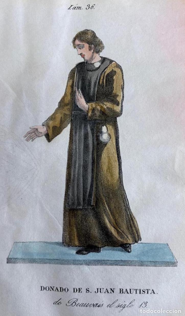 Arte: GRABADO CALCOGR&Aacute;FICO COLOREADO A MANO. DONADO DE SAN JUAN BAUTISTA, S. XIX