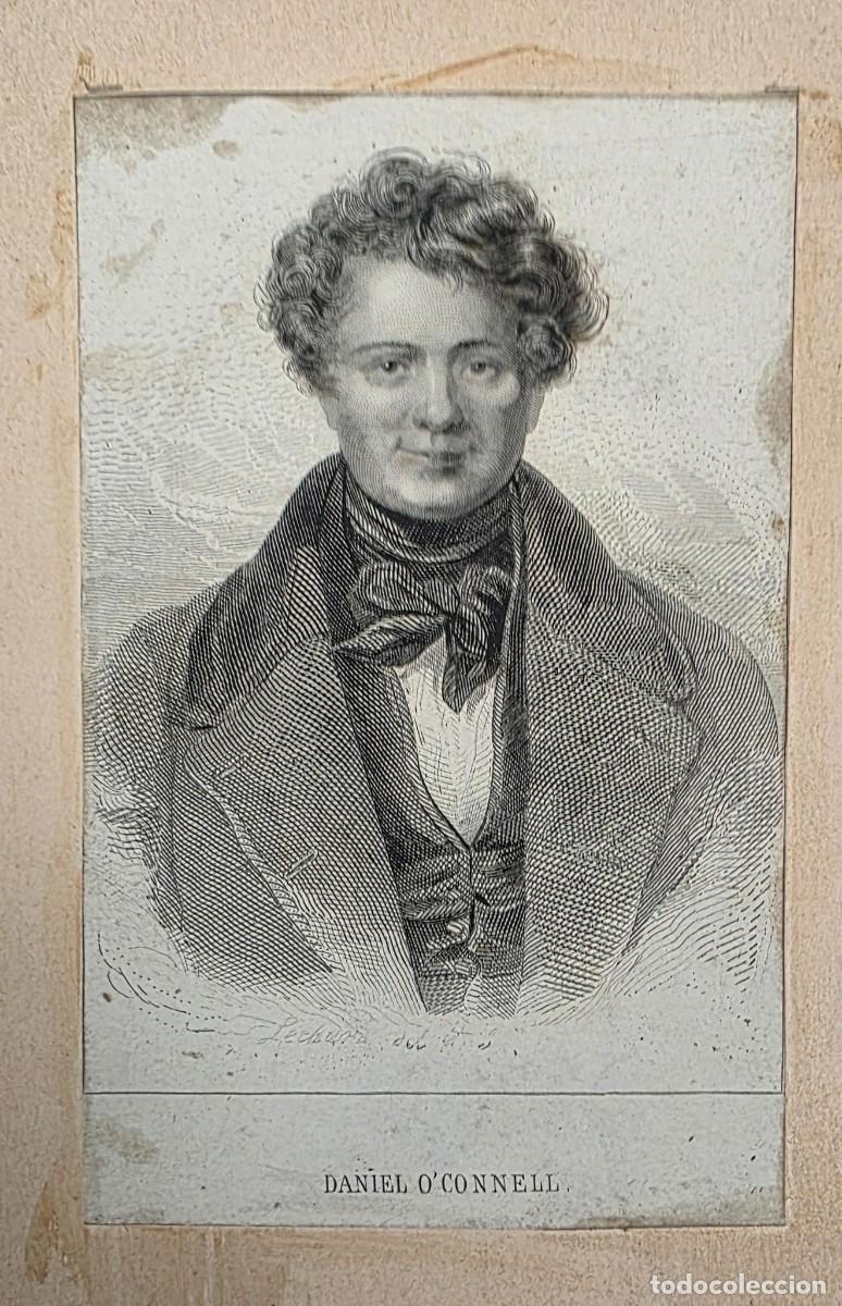 Arte: Grabado Antiguo Retrato de Daniel O'Connell &ndash; Pol&iacute;tico Irland&eacute;s y Libertador Cat&oacute;lico &ndash; Siglo XIX