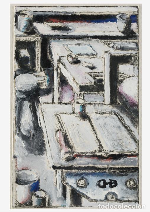 Arte: Eduardo Chillida Belzunce, En el taller de Ignacio (2003), &oacute;leo sobre grabado al aguafuerte