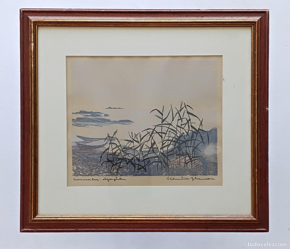Arte: Grabado en madera de F. Tidemand-Johanessen Noruega