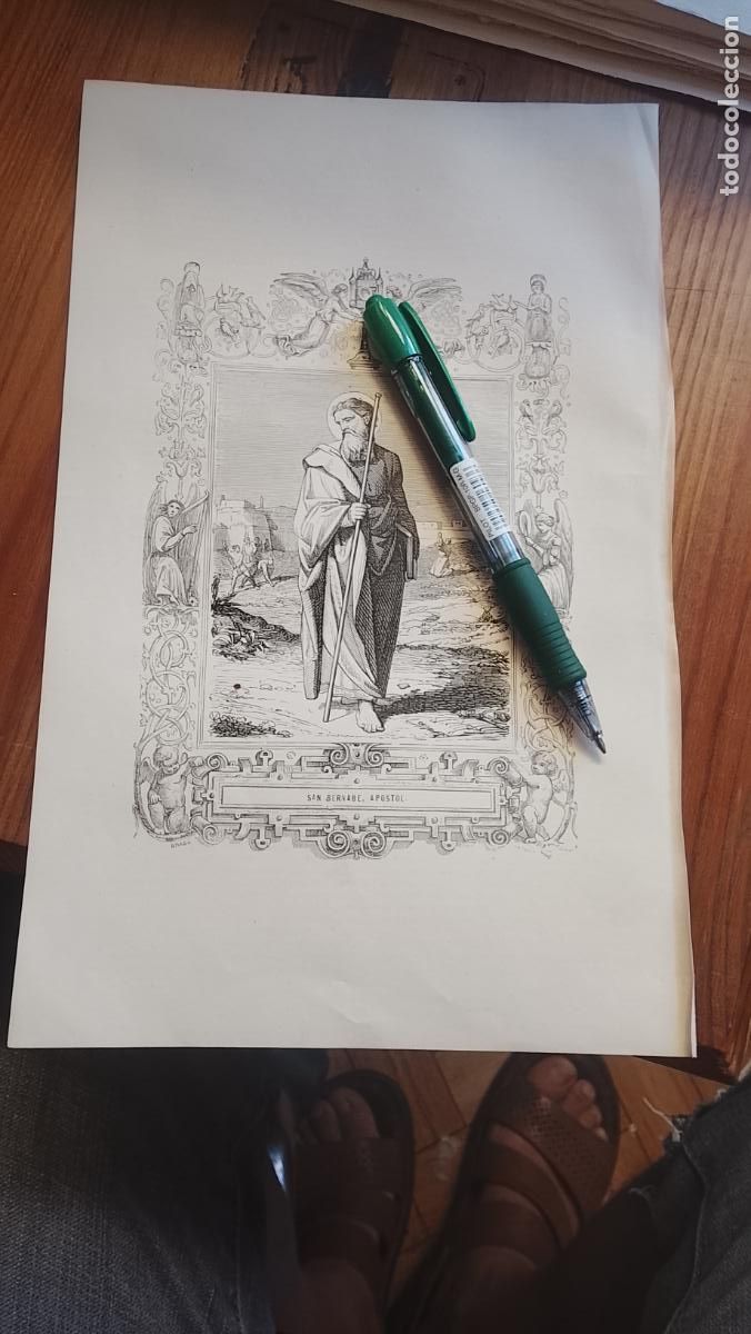 Arte: plancha Grabado de a&ntilde;o 1849 - SAN BERNABE