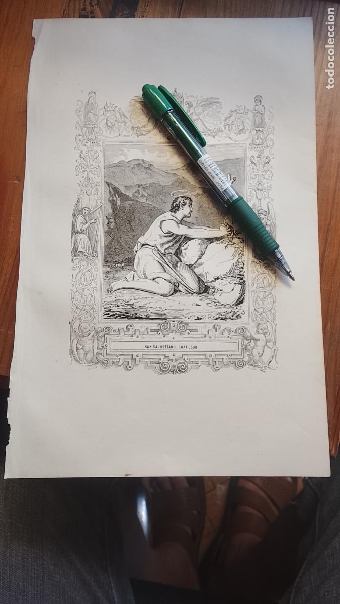 Arte: plancha Grabado de a&ntilde;o 1849 - SAN SALUSTIANO