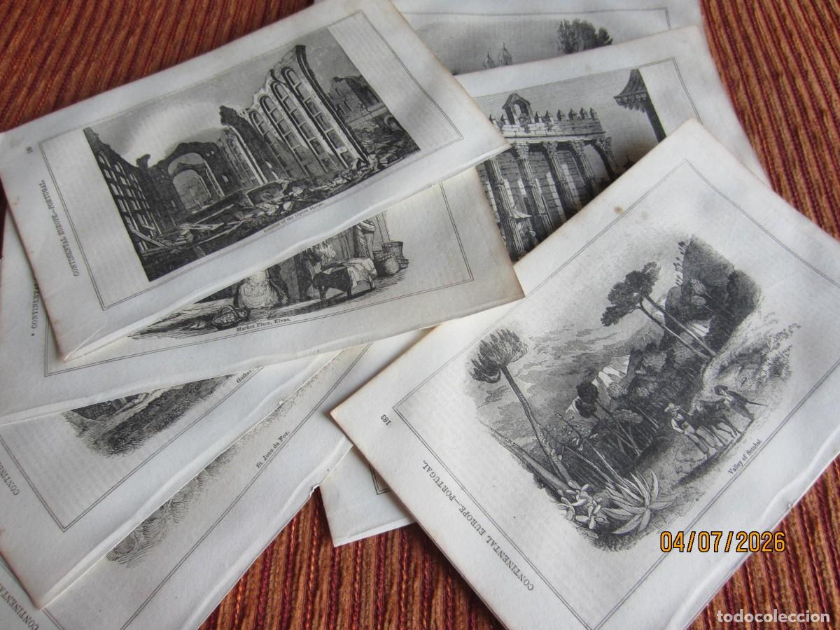 Arte: 1848- 9 GRABADOS DE PORTUGAL. ORIGINALES. LOTE 1