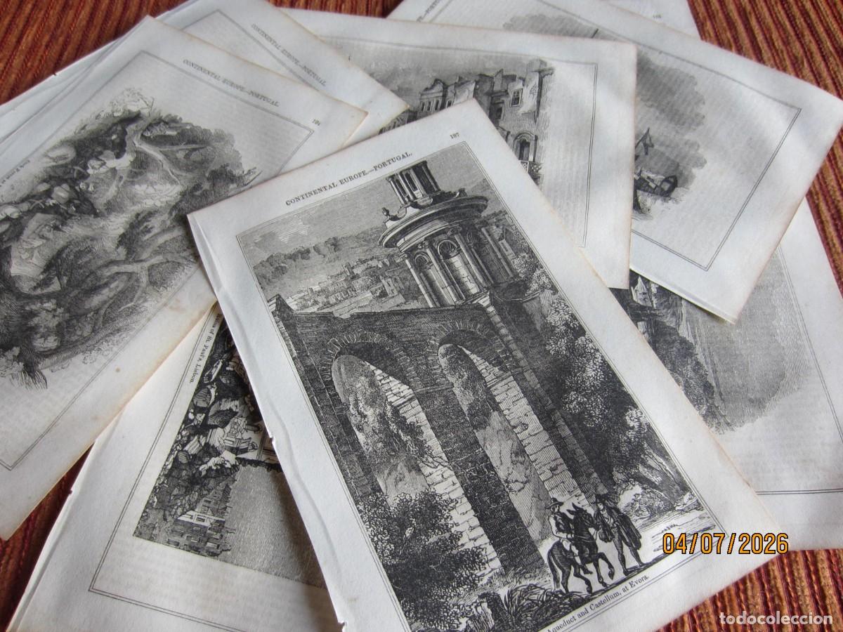 Arte: 1848- 9 GRABADOS DE PORTUGAL. ORIGINALES. LOTE 2