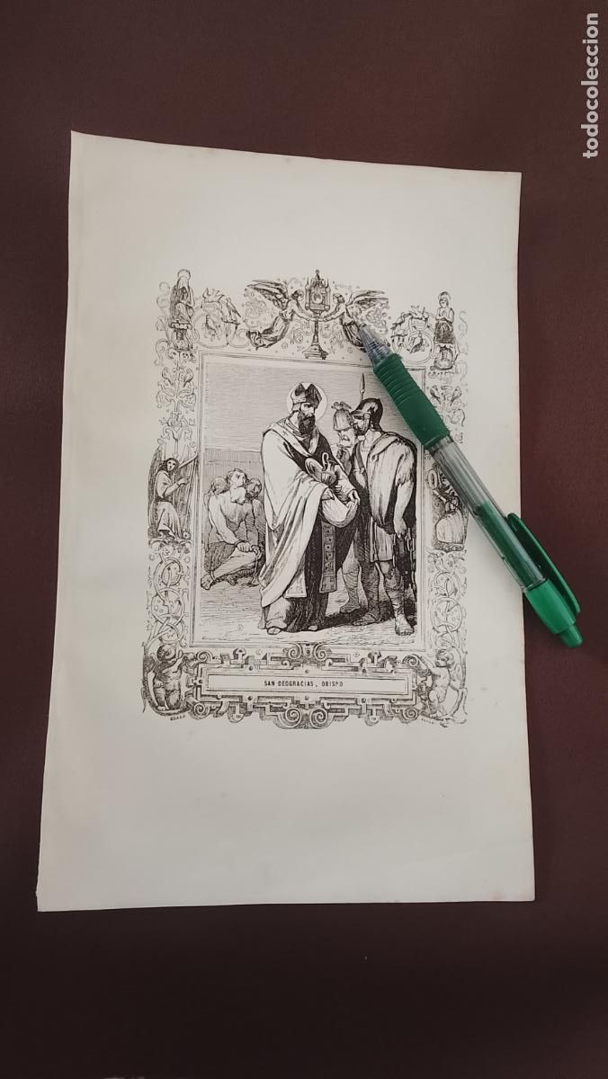 Arte: plancha Grabado LITOGRAFICO del a&ntilde;o 1849 - SAN DEOGRACIAS