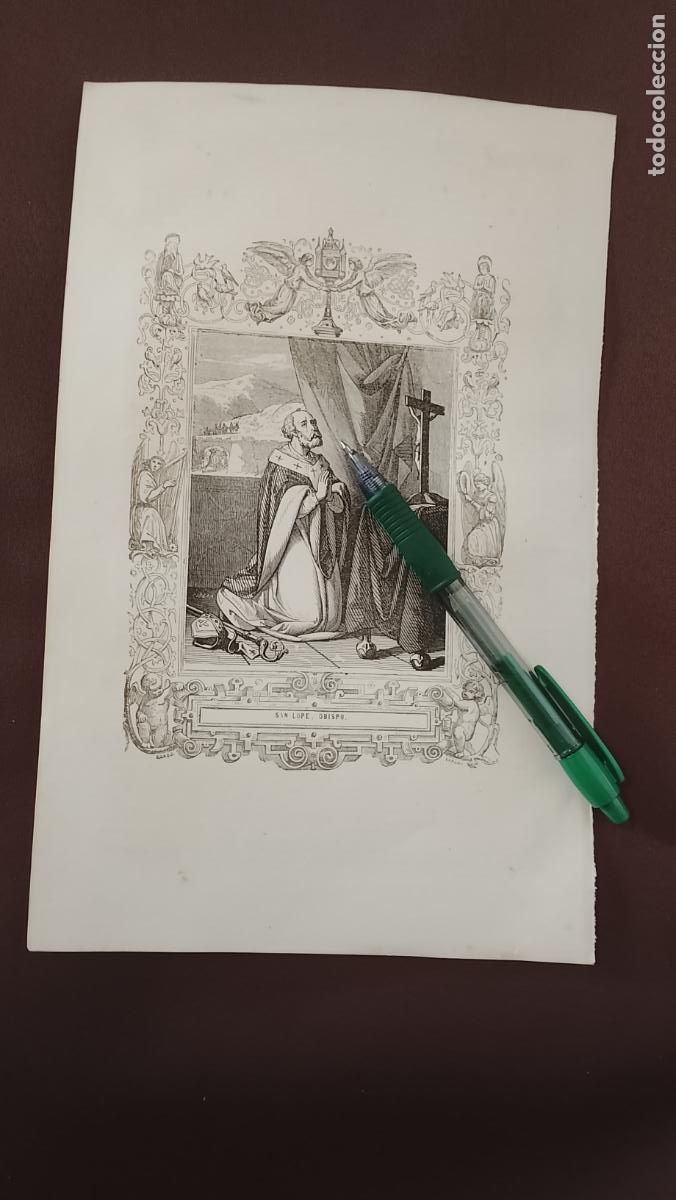 Arte: plancha Grabado LITOGRAFICO del a&ntilde;o 1849 - SAN LOPE