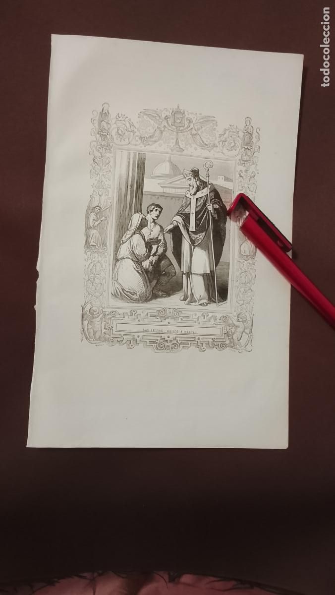 Arte: plancha Grabado LITOGRAFICO del a&ntilde;o 1849 - SAN GENARO