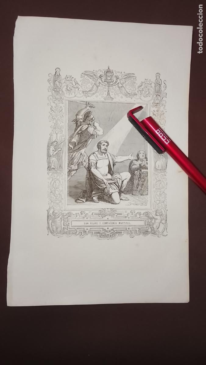 Arte: plancha Grabado LITOGRAFICO del a&ntilde;o 1849 - SAN FELIPE
