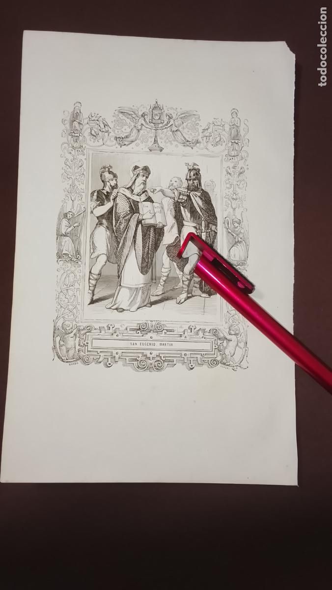 Arte: plancha Grabado LITOGRAFICO del a&ntilde;o 1849 - SAN EUGENIO