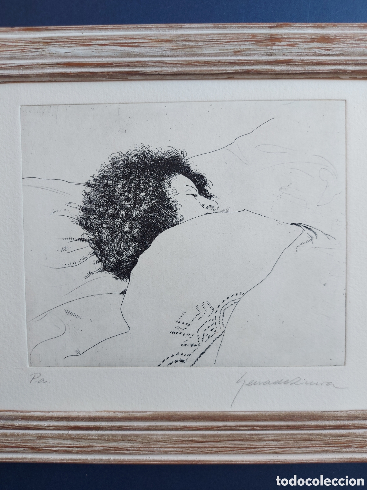 Arte: SERRA DE RIVERA &rdquo;LA JOVEN DURMIENDO&rdquo; AGUAFUERTE - Foto 3