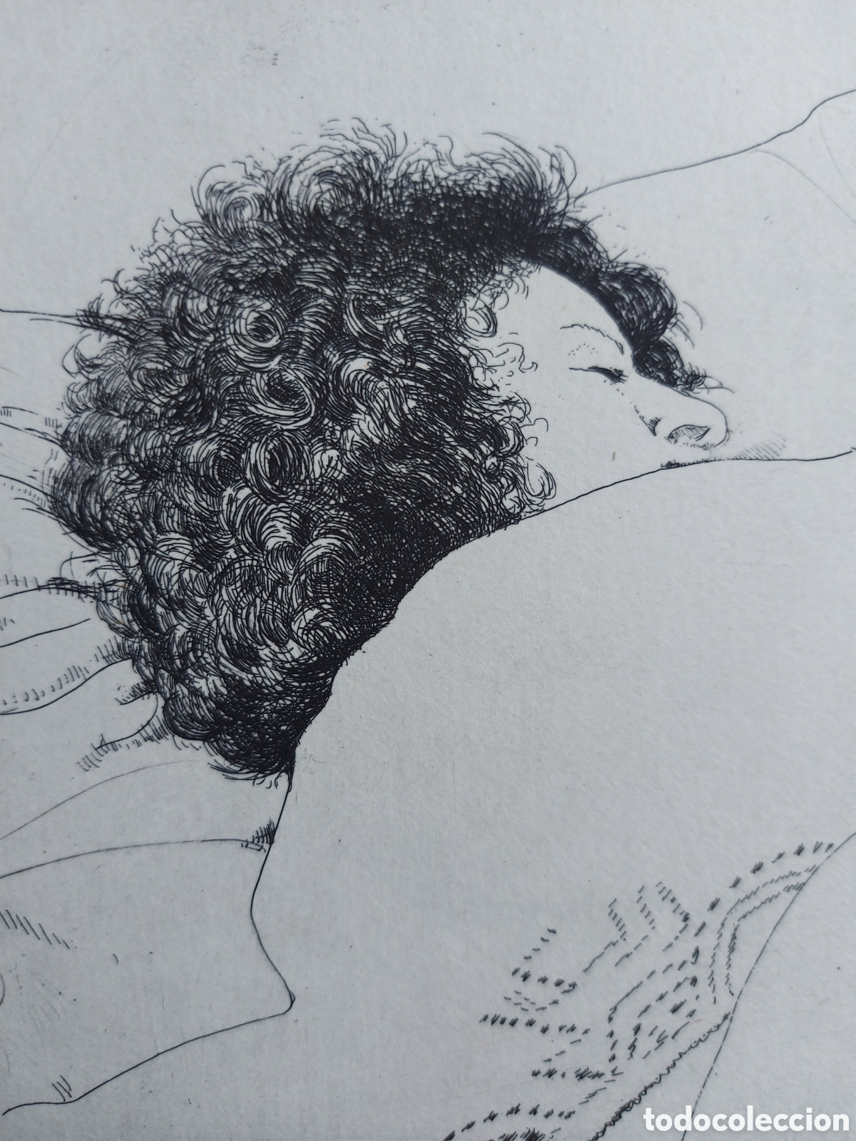 Arte: SERRA DE RIVERA &rdquo;LA JOVEN DURMIENDO&rdquo; GRABADO