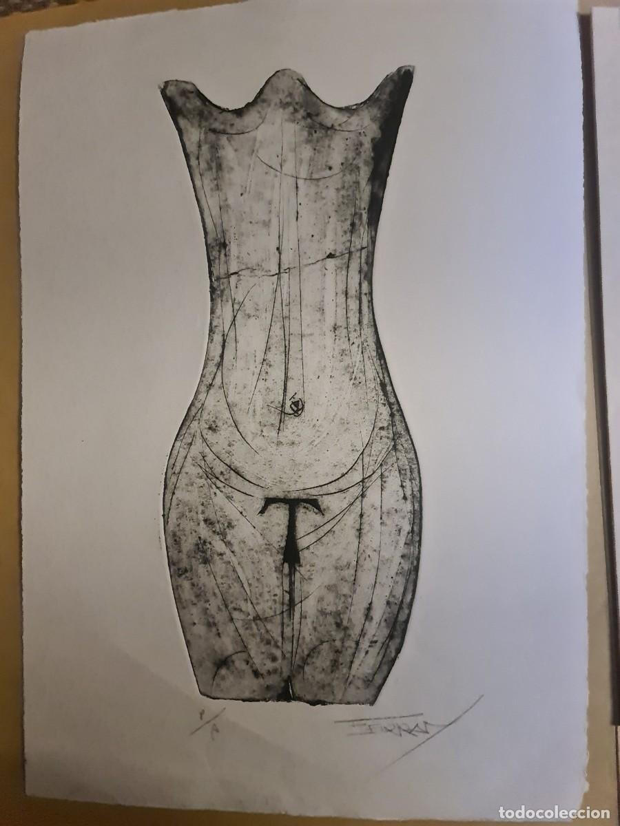 Arte: Ramon Ferran i Pag&eacute;s. P/A. Figura femenina. Firmada. Grabado figurativo
