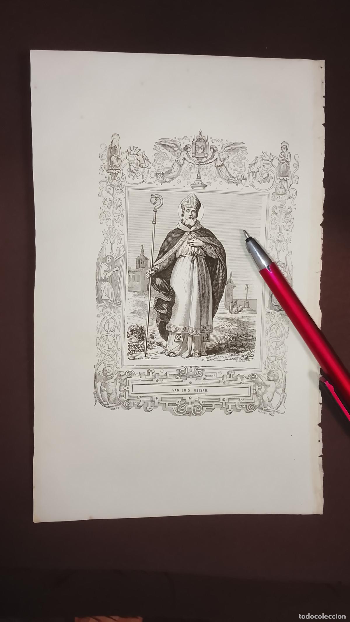 Arte: plancha Grabado LITOGRAFICO del a&ntilde;o 1849 - SAN LUIS OBISPO