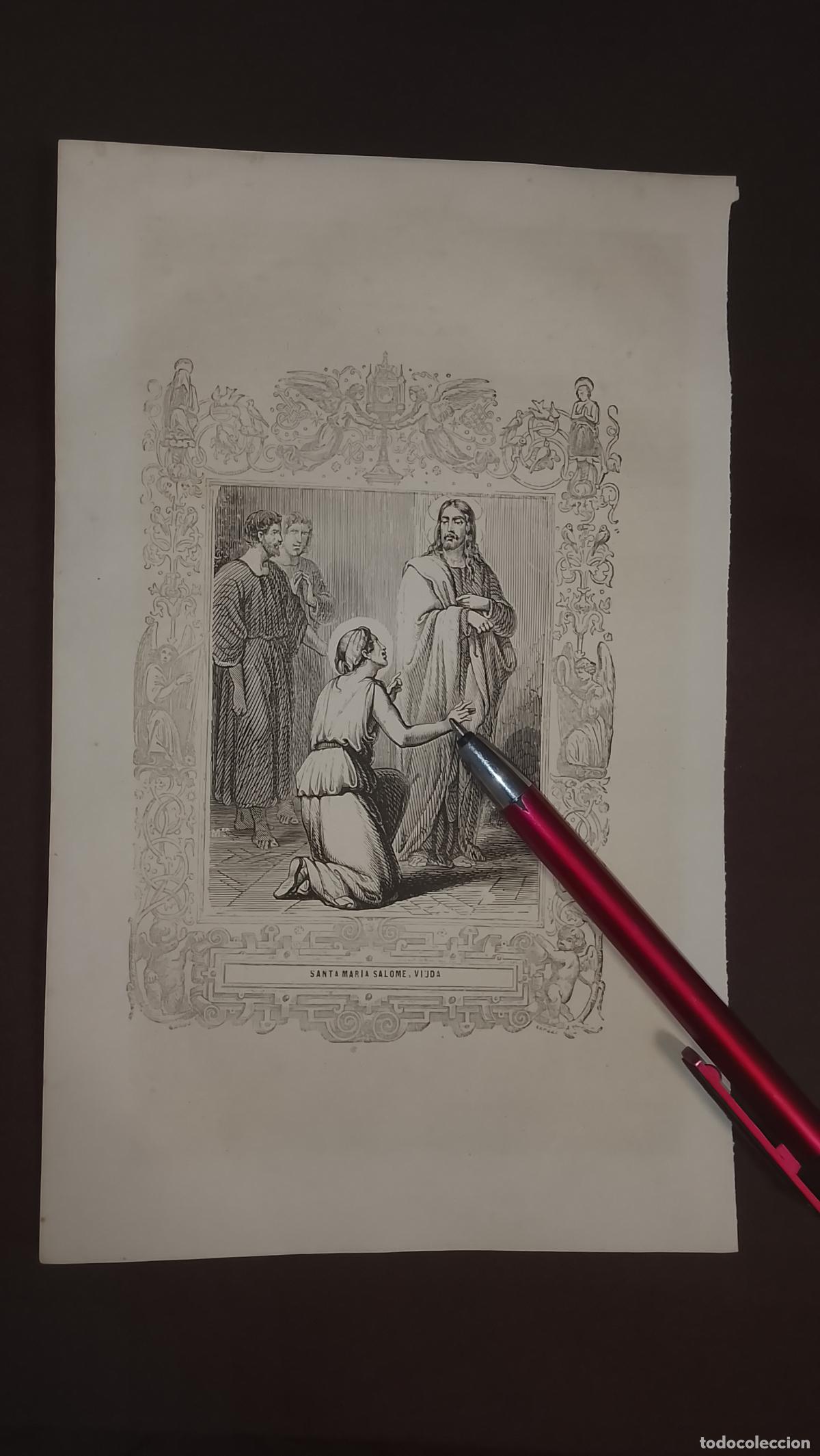 Arte: plancha Grabado LITOGRAFICO del a&ntilde;o 1849 - SANTA MARIA SALOME