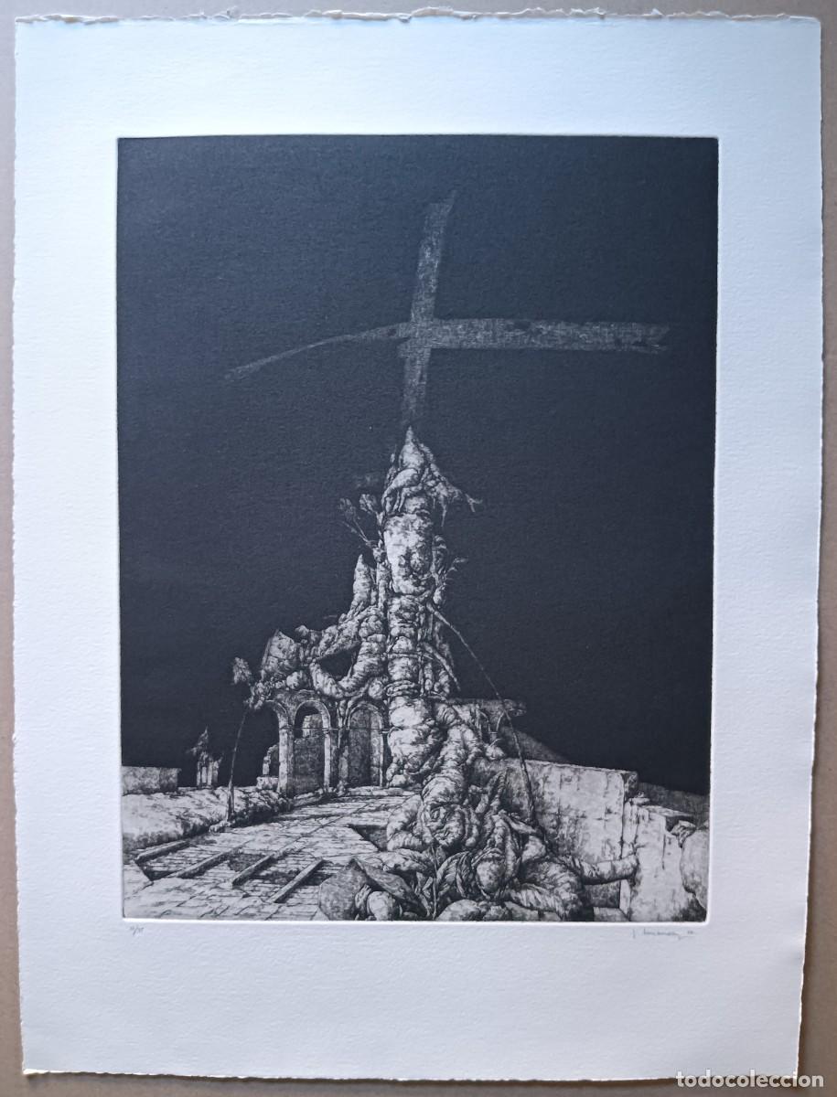 Arte: Jos&eacute; Hern&aacute;ndez (Tanger 1944-M&aacute;laga 2013) grabado 1977 de 25x17,5 papel 39x30cms Firma l&aacute;piz 77 y num