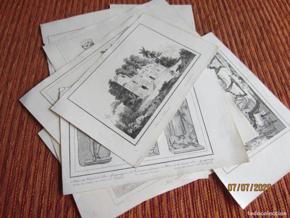 Arte: 1838- 12 GRABADOS DE INDONESIA. ORIGINALES. UNIVERSO PINTORESCO. LOTE-2
