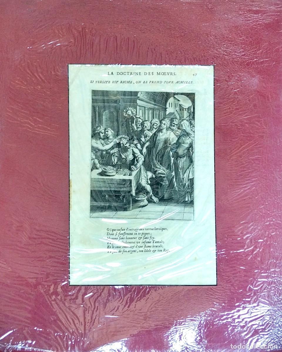 Arte: GRABADO &rdquo;SI TERSITE EST RICHE ON LE PREND POUR ACHILLE&rdquo; (LA DOCTRINE DES MOEURS), PIERRE DARET, 1646