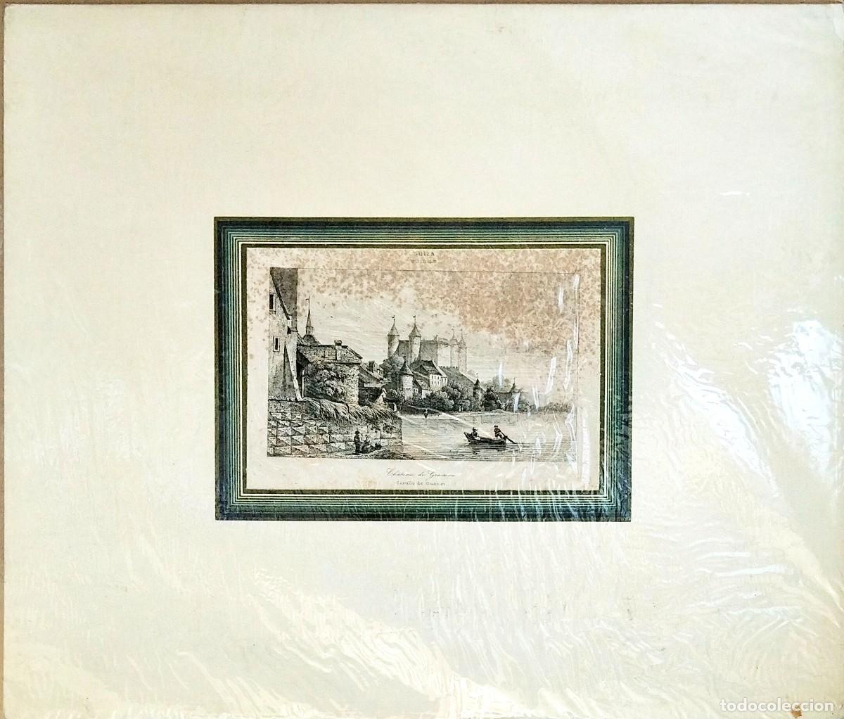 Arte: GRABADO &rdquo;CHATEAU DE GRANDSON&rdquo; (SUISSE, HISTOIRE ET DESCRIPTION DE LA SUISSE ET DU TYROL), 1838
