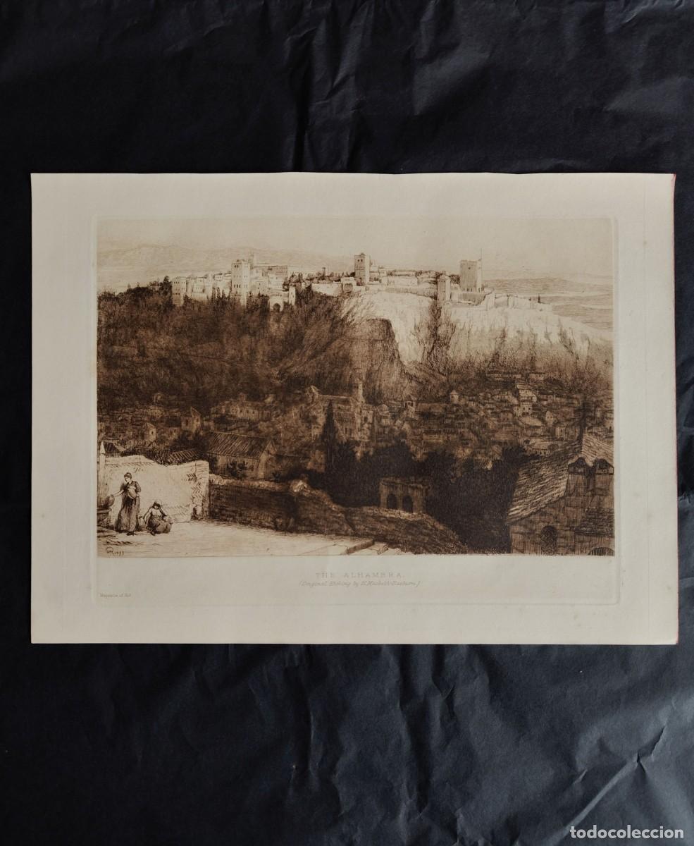 Arte: Henry Macbeth-Raeburn (1860-1947). La Alhambra, aguafuerte, 1893