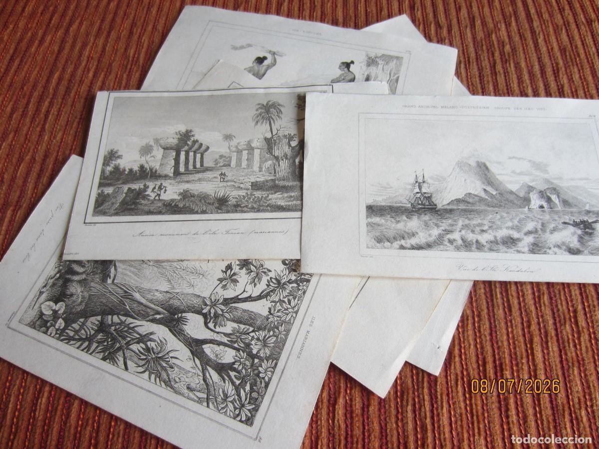 Arte: 1835- 10 GRABADOS DE POLINESIA. ORIGINALES. UNIVERSO PINTORESCO