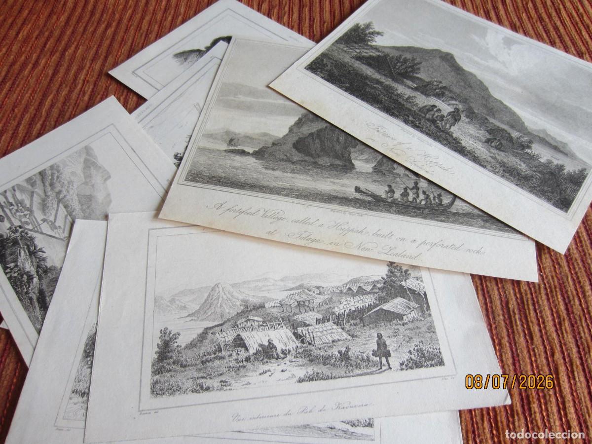 Arte: 10 GRABADOS NUEVA ZELANDA. ORIGINALES. 8 DE 1835 UNIVERSO PINTORESCO Y 2 DE 1812