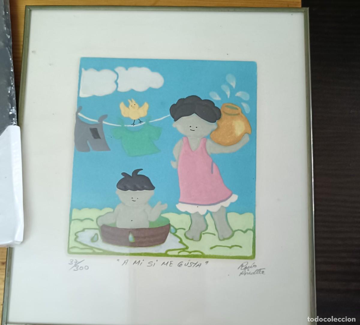 Arte: CUADRO ROCIO PINDTER - GRABADO EN ZINC COLOREADO A MANO