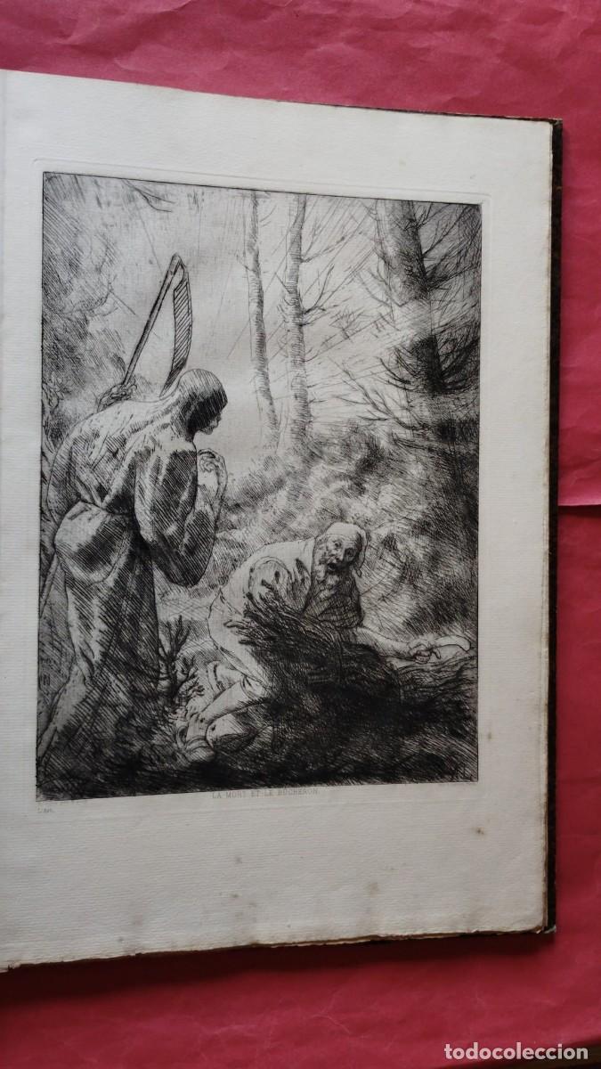 Arte: A. LEGROS.-PINTOR.-LA MORT ET LE BUCHERON.-AGUAFUERTE.-L'ART.-GRABADO.-SIGLO XIX.