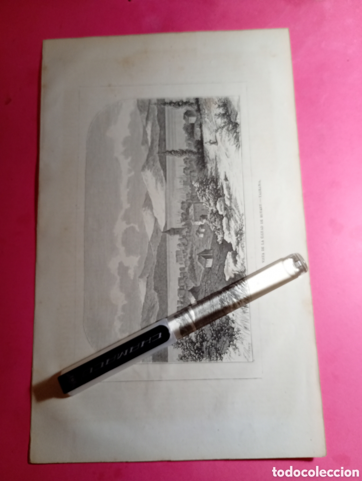 Arte: TASMANIA ANTIGUO GRABADO S. XIX PRINCIPIO XX VISTA DE LA CIUDAD DE HOVARTHOY HOBART