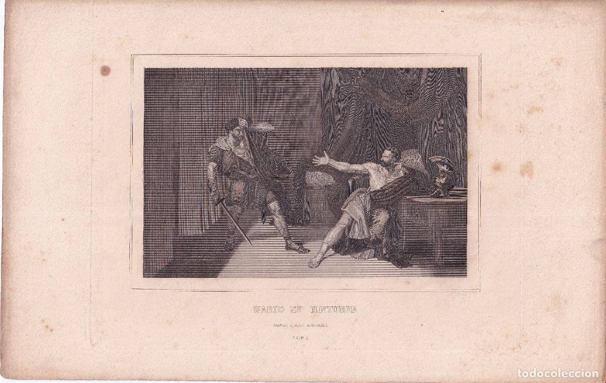 Arte: GRABADO MARIO EN MINTURNA - A. ROCA (GASPAR Y ROIG ED., c.1850)