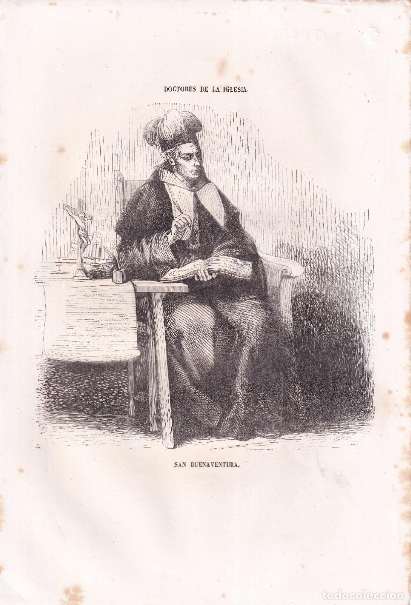 Arte: GRABADO SAN BUENAVENTURA (c.1850)