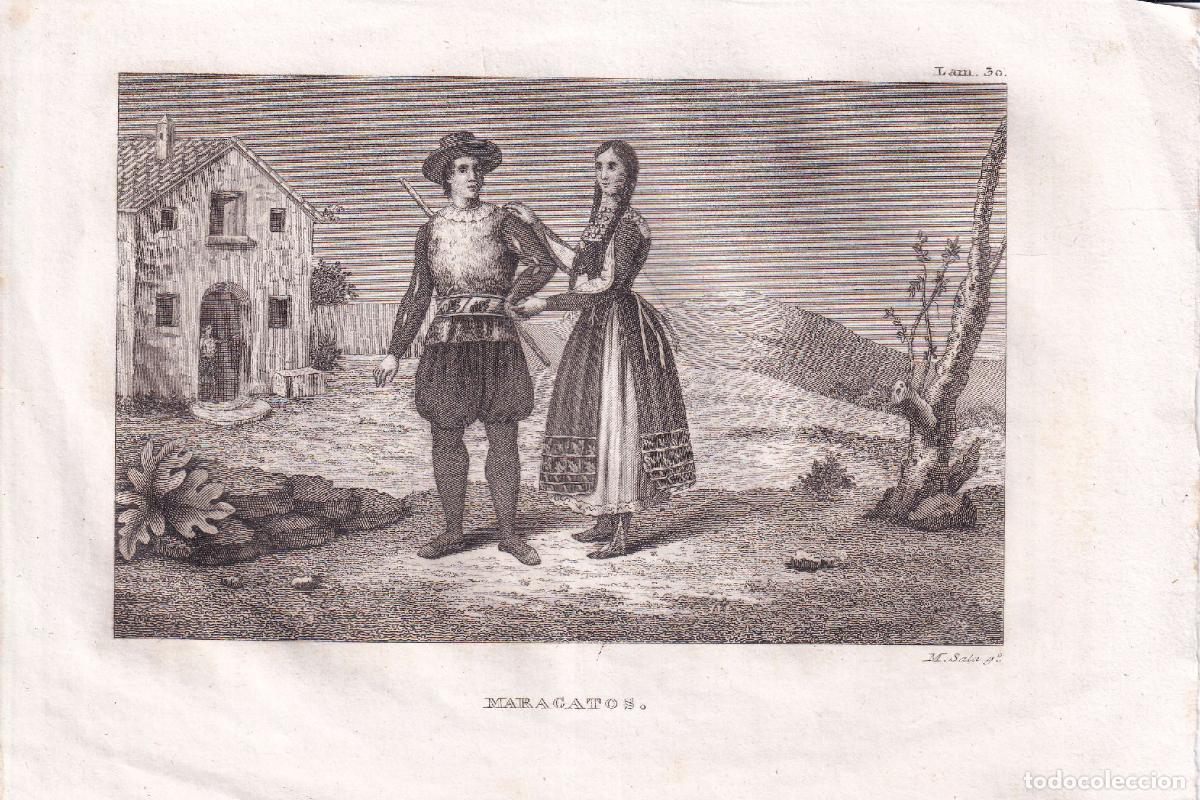 Arte: GRABADO MARAGATOS - M. SALA (c.1850)