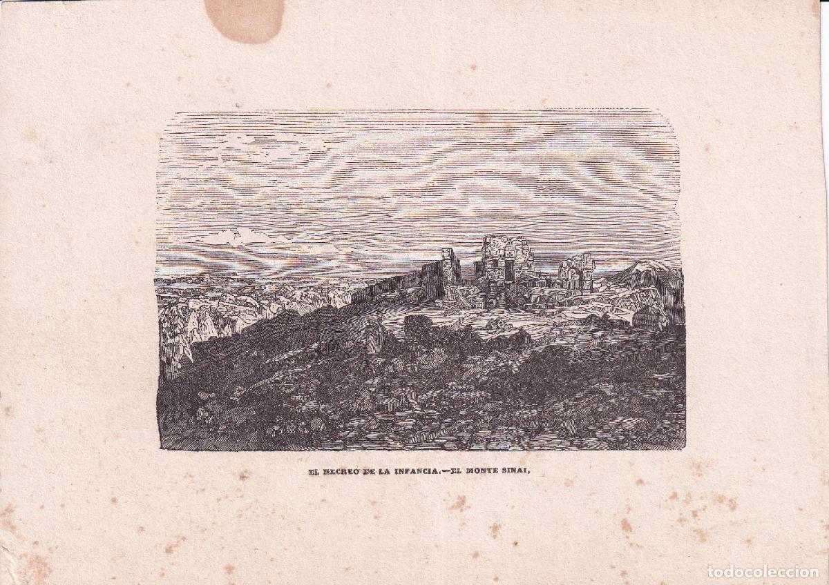 Arte: GRABADO EL RECREO DE LA INFANCIA. EL MONTE SINA&Iacute; (c.1850)