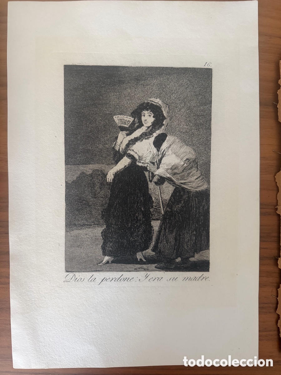Arte: Goya. Primera edici&oacute;n de Los Caprichos. Grabado. Perfecto estado. Restaurado.
