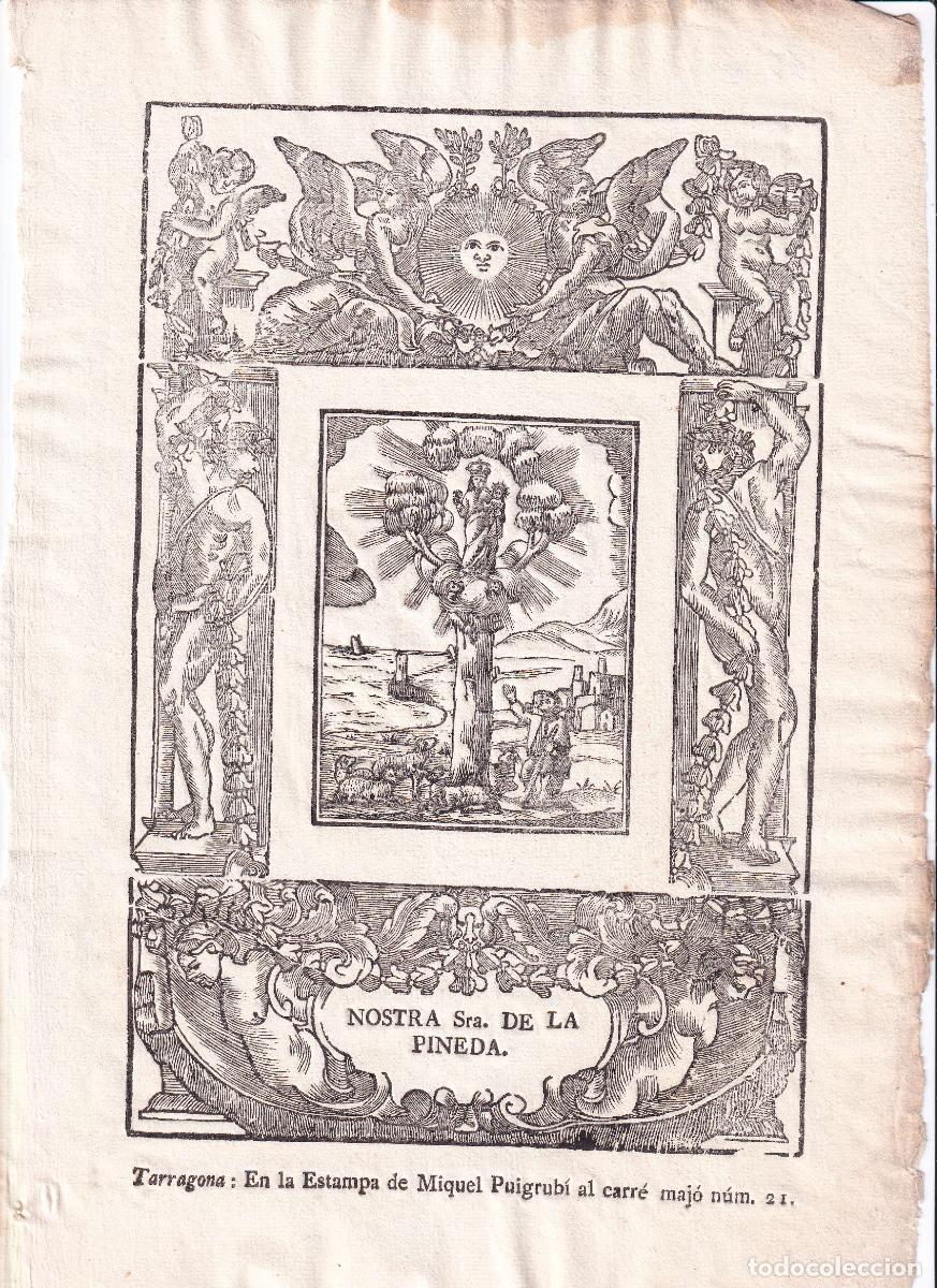 Arte: GRABADO NOSTRA SENYORA DE LA PINEDA (s.XVIII)