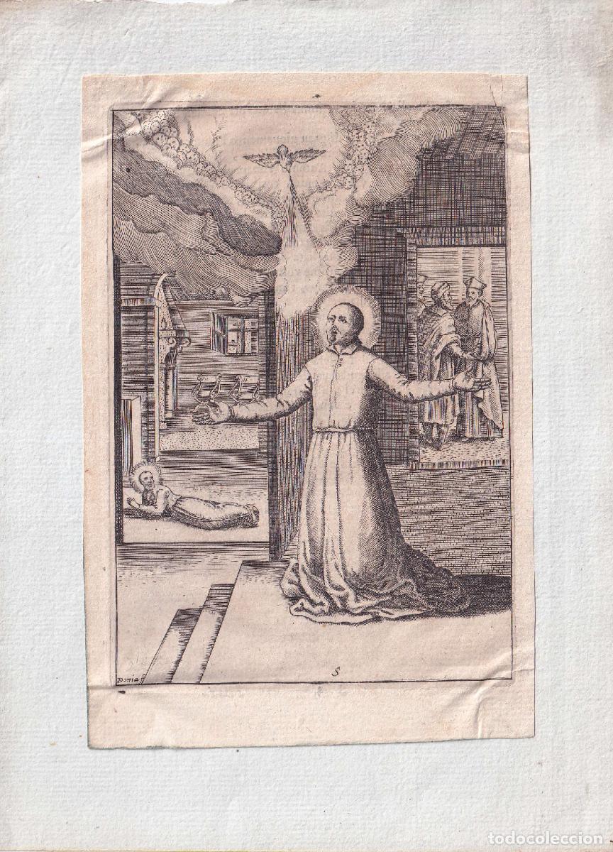 Arte: GRABADO DE TEM&Aacute;TICA RELIGIOSA. SANTO PADRE FILIPPO (c.1840)