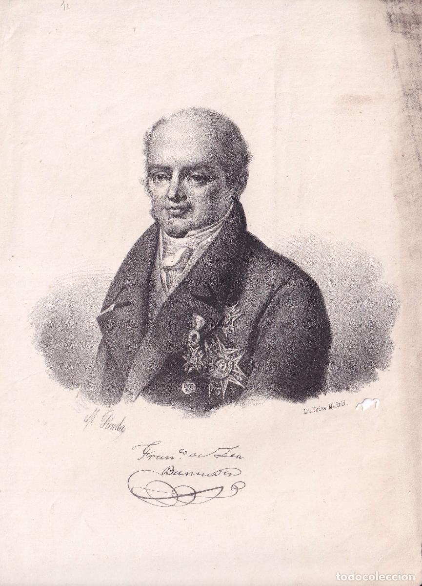 Arte: GRABADO FRANCISCO CEA BERM&Uacute;DEZ - M. PINEDAY (c.1850)