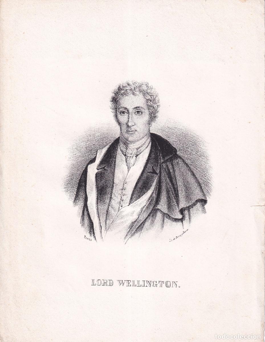 Arte: GRABADO LORD WELLINGTON (c.1850)