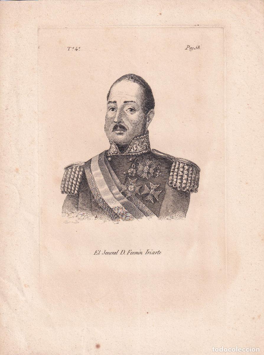 Arte: GRABADO GENERAL FERM&Iacute;N IRIARTE (c.1850)
