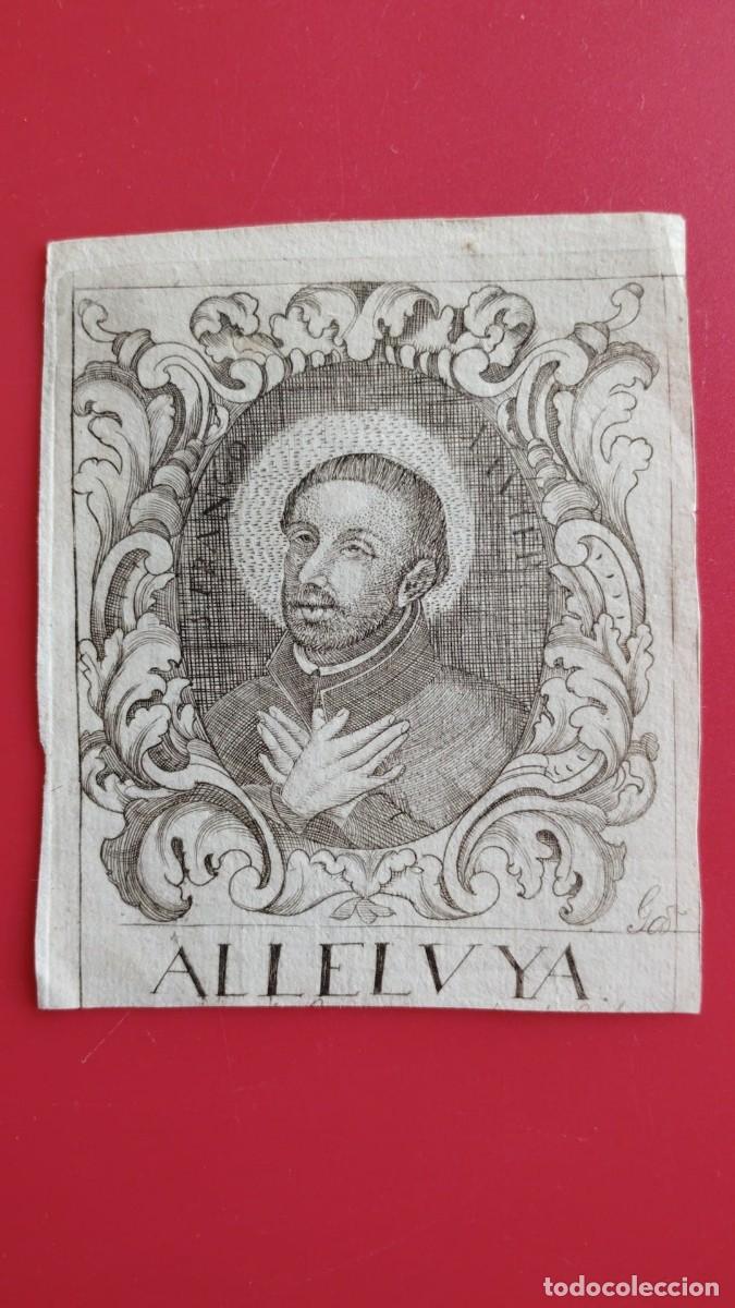 Art: SAN FRANCISCO JAVIER.-GRABADO AL COBRE.-ALLELVYA.-GRABADO RELIGIOSO.-SIGLO XVIII.