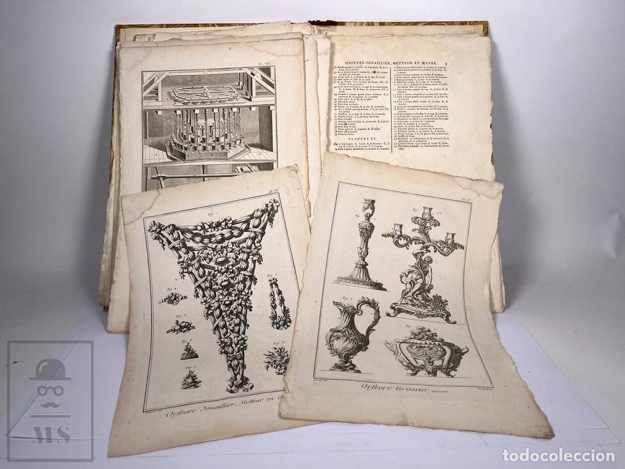 Arte: Carpeta con 18 grabados de Orfebrer&iacute;a y Joyer&iacute;a - Orfevre Grossier - Francia