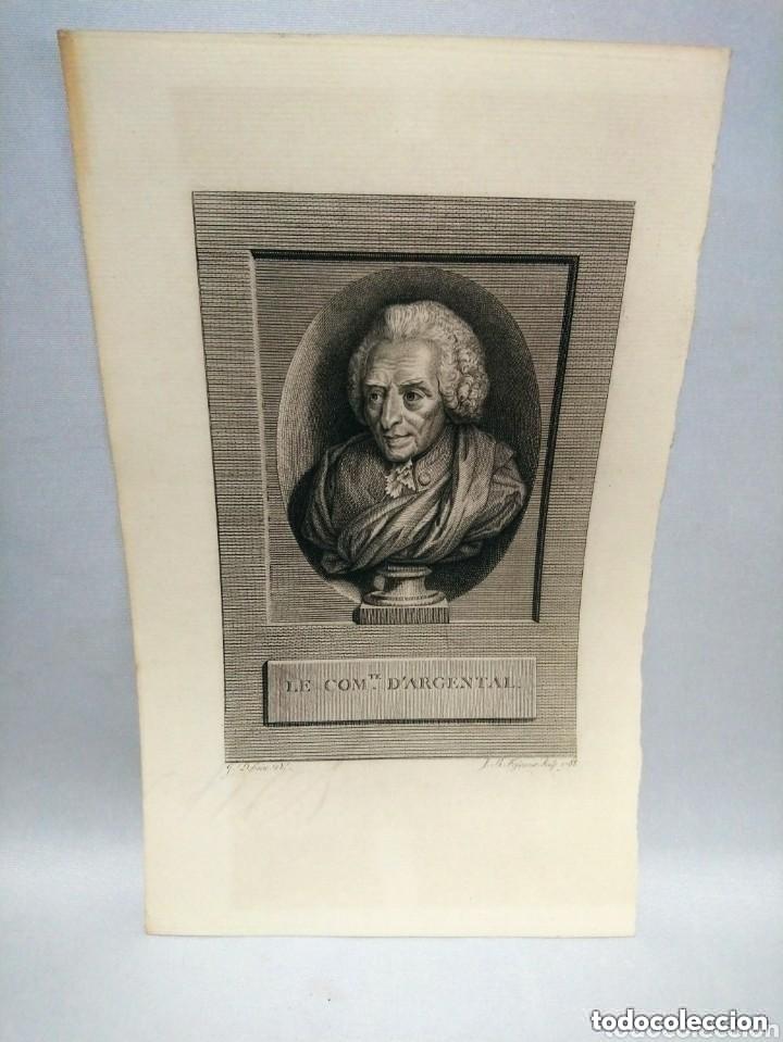 Art: Grabado de Charles Augustin de Ferriol, Le Comte D'Argental. Por Jean Baptiste Fosseyeux. 1788