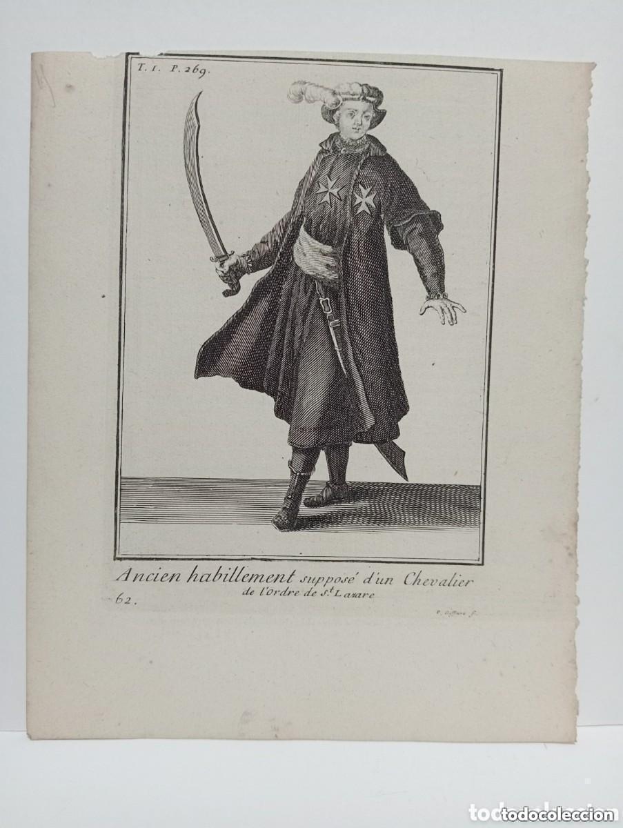Kunst: ANTIGUO GRABADO. ANCIEN HABILLEMENT SUPPOS&Eacute; D&acute;UN CHEVALIER DE L&acute;ORDRE DE St. LAZARE. GIFFART. RARO