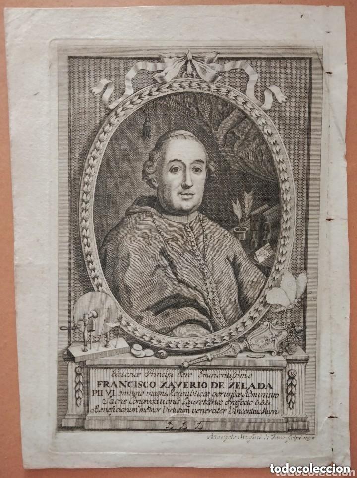 Arte: Francisco Xaverio de Zelada - Grabado S.XVIII - Foto 1