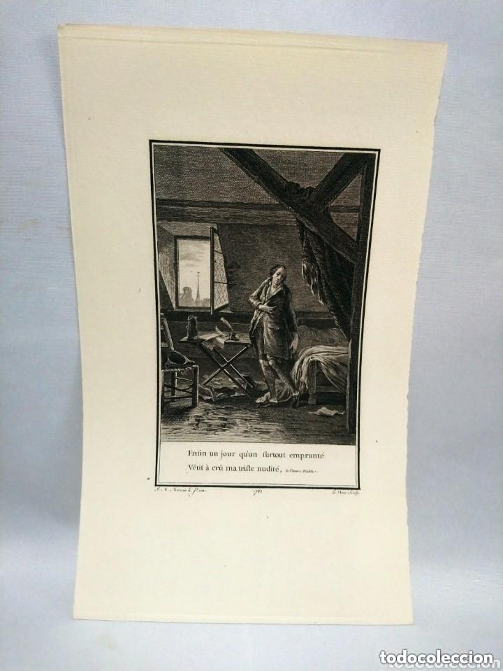 Art: Gravure Le Pauvre Diable de Voltaire. Par Le Veau. 1782. Moreau le Jeune