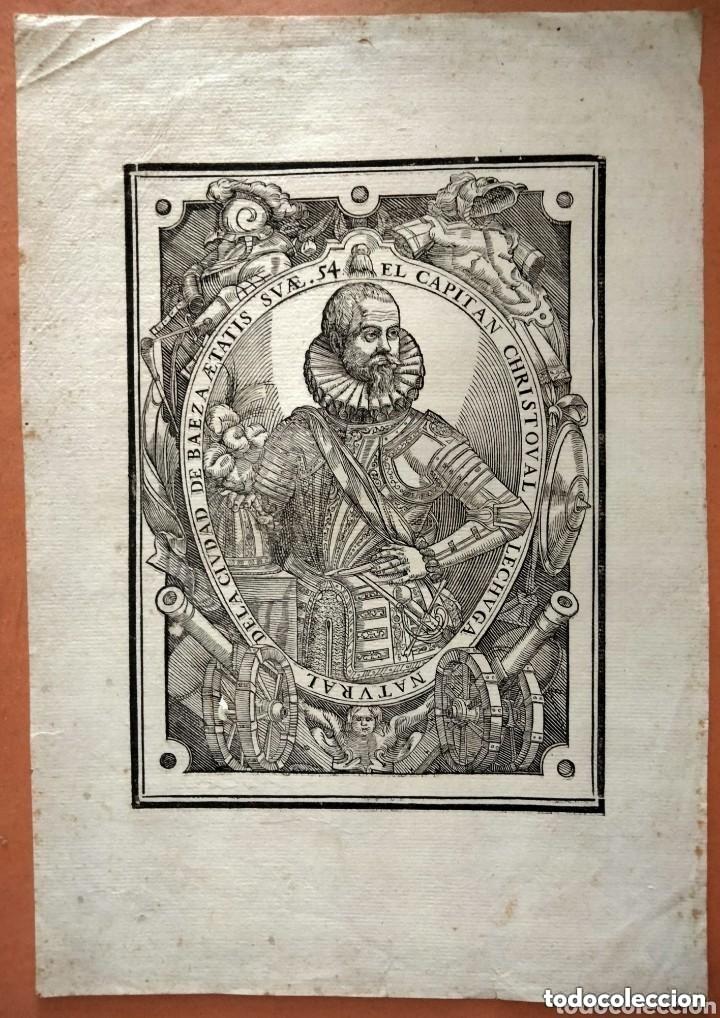 Arte: Grabado del Capit&aacute;n Cristobal Lechuga, natural de la ciudad de Baeza Aetatis Suae 54. Siglo XVII