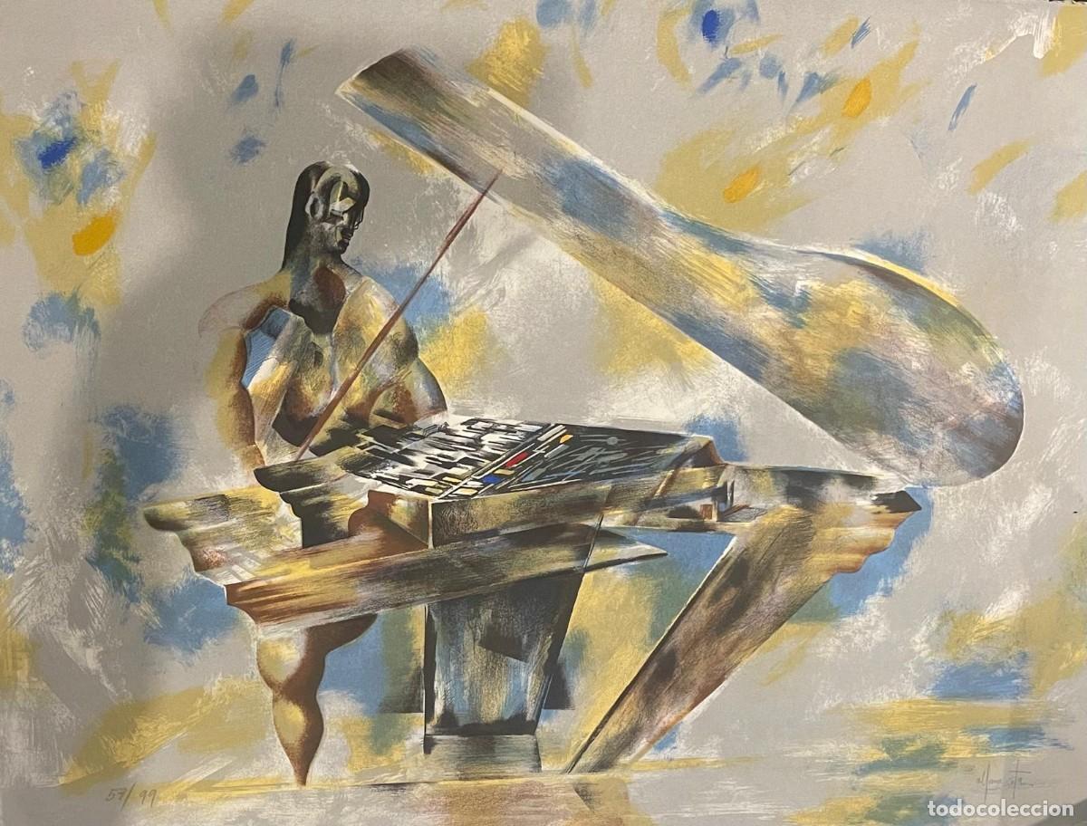 Arte: Litograf&iacute;a del artista gallego Alfonso Costa Beiro (1943), n&uacute;mero 57 de 99, a&ntilde;os 80-90