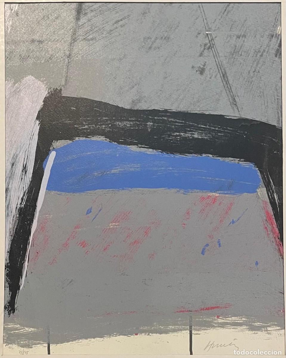 Arte: Grabado del artista gallego &Aacute;nxel Huete (1944), titulada &rdquo;Abstracto&rdquo;, n&uacute;mero 71 de 175