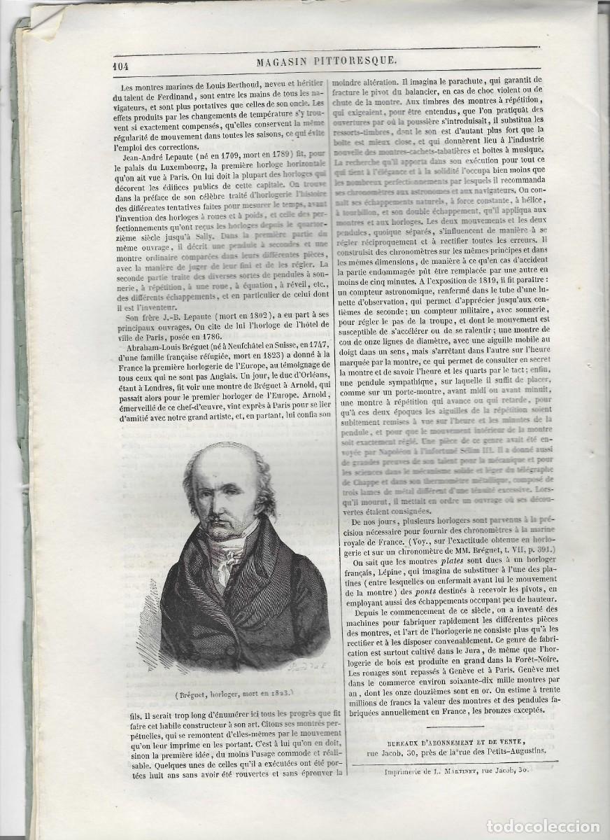 Arte: el progreso de la relojeria: muerte de breguet 1823 - Foto 1