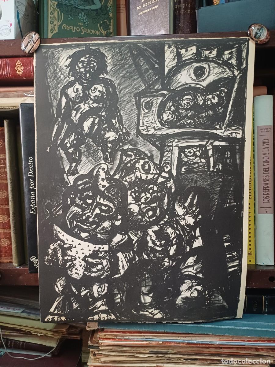 Arte: LITOGRAFIA ORIGINAL DE LAXEIRO FIRMADA - Jos&eacute; Otero Abeledo (Lal&iacute;n, Pontevedra 1908-1996)